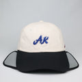Thrifted Andre Kim Designer White Blue Embroidered Dad Hat