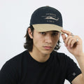 Thrifted Military Aviator Air Rescue Strapback Cap | Black & Tan