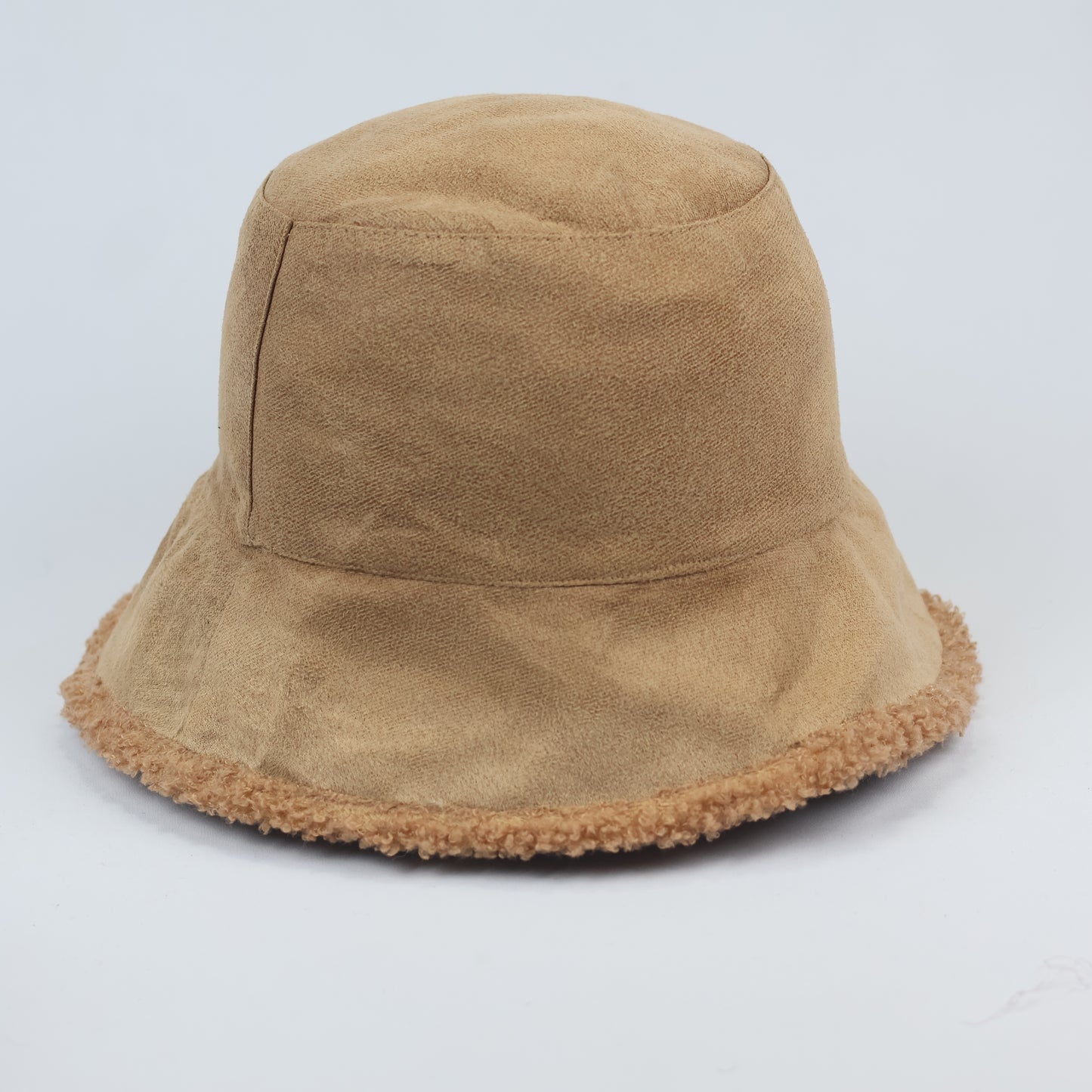 Winter Fleece-Lined Camel Cloche Thrift Hat – Versatile Boho Trapper Bucket Cap