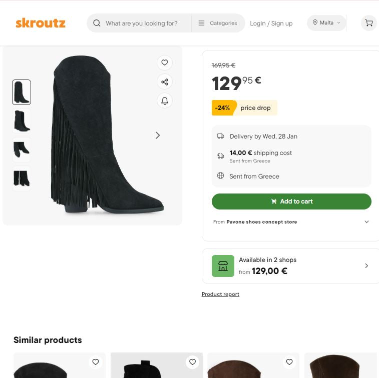 Women’s Black Tassel Fringe Thrifted Boots – Chic Pointed Toe Western Block Heels