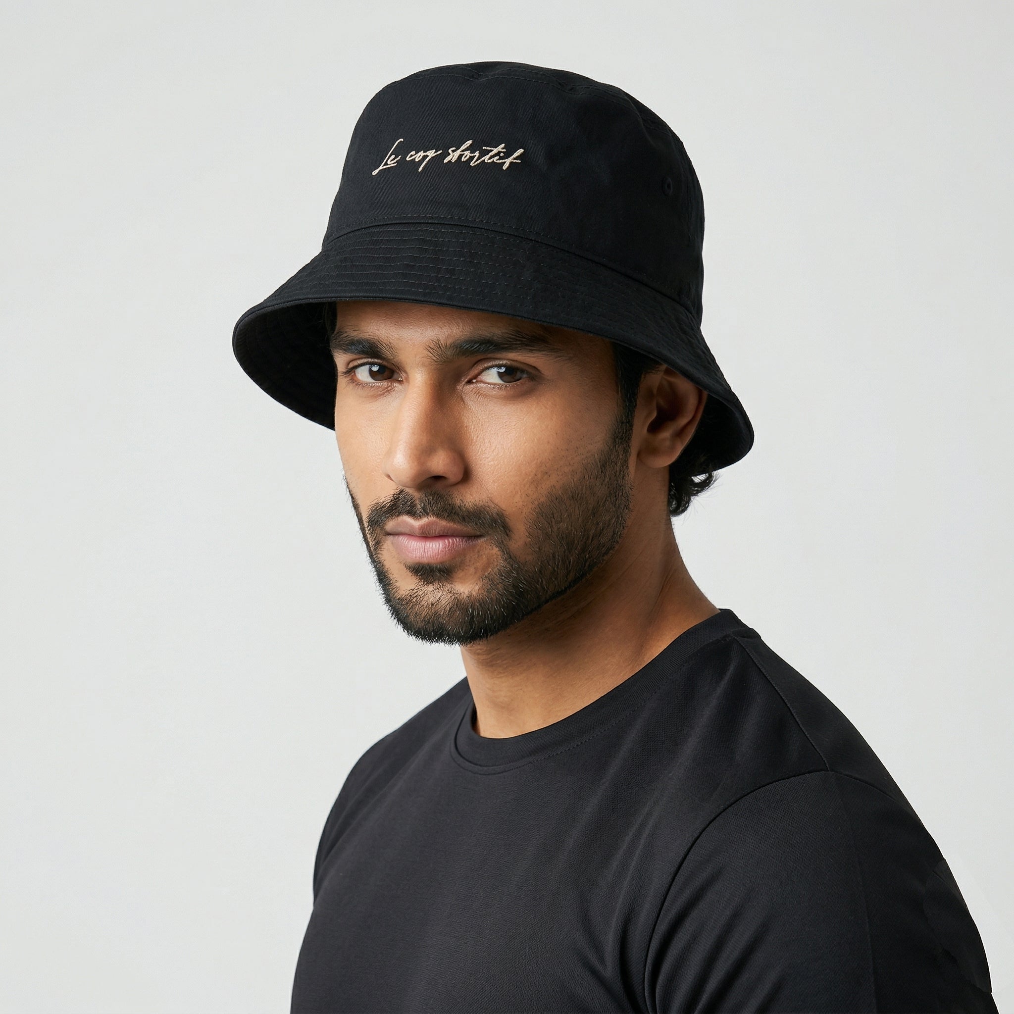 Premium Le Coq Sportif Made in Korea Sun Hat - Minimalist Black