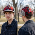 Vintage NBA Chicago Bulls Plaid Trapper Thrifted Hat - Windy City Edition