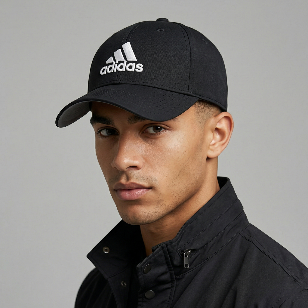 Authentic Adidas Golf Performance Adjustable Black Thrifted Baseball Cap