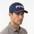 Vintage PING Golf Adjustable Baseball Thrifted Cap - Navy/Red/White