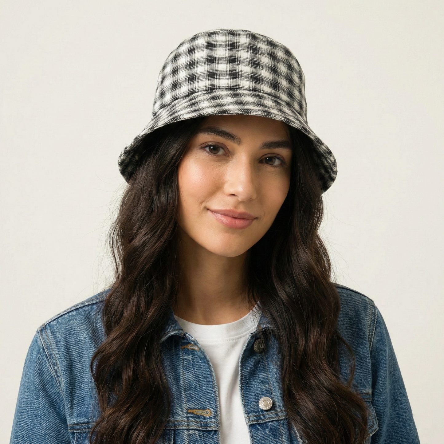 Classic Gingham Pattern Bucket Thrifted Hat – m.m.a Streetwear Plaid Cap