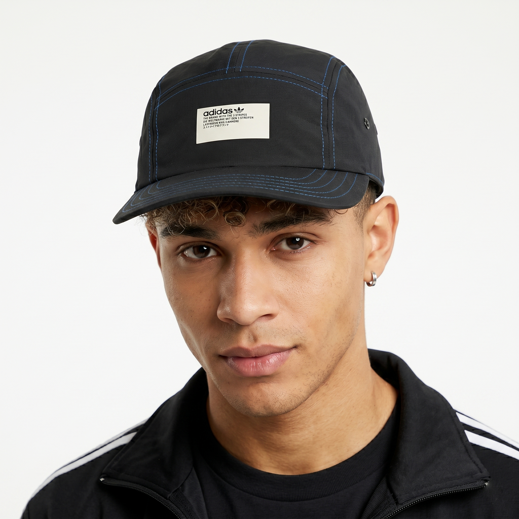 Thrifted Adidas Blue Contrast Stitch 5-Panel Cap | Size 57-59cm