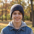 Kolon Sport Authentic Beanie | Korean Outdoor Brand | Navy & Brown Marl Knit