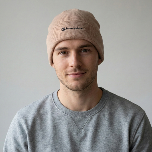 Authentic Champion Embroidered Script Logo Beanie - One Size Adult Cap