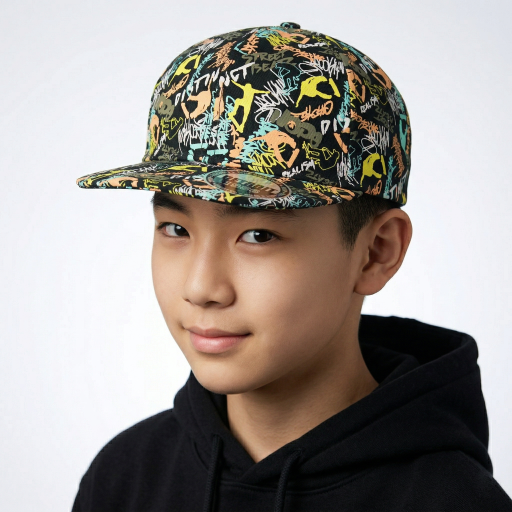 Detroit 1956 Graffiti Print Snapback Hat | Urban Streetwear Cap
