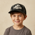 Jurassic World x H&M Kids Dinosaur Skeleton Thrifted Trucker Hat - Black