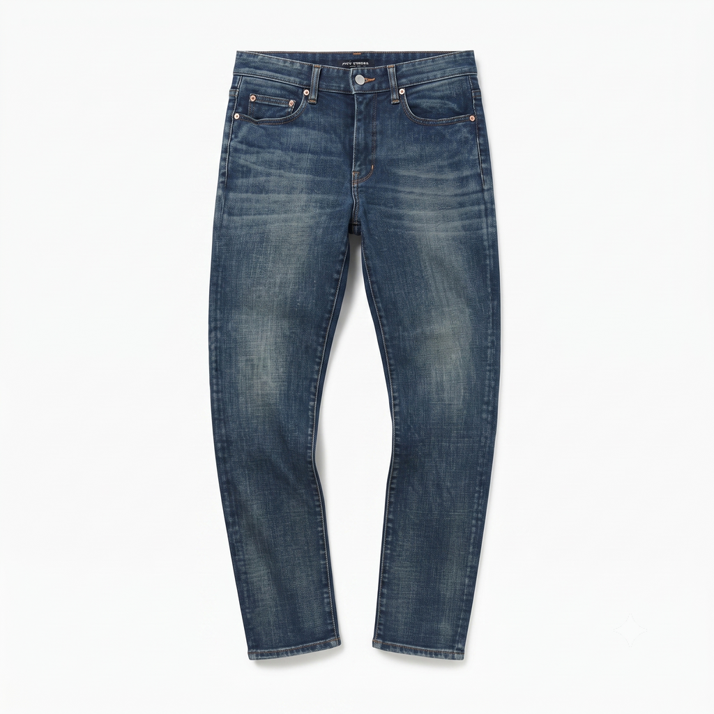 Thrifted Men's Piece Worker Dark Wash Denim Trousers Waist:30/ J1090