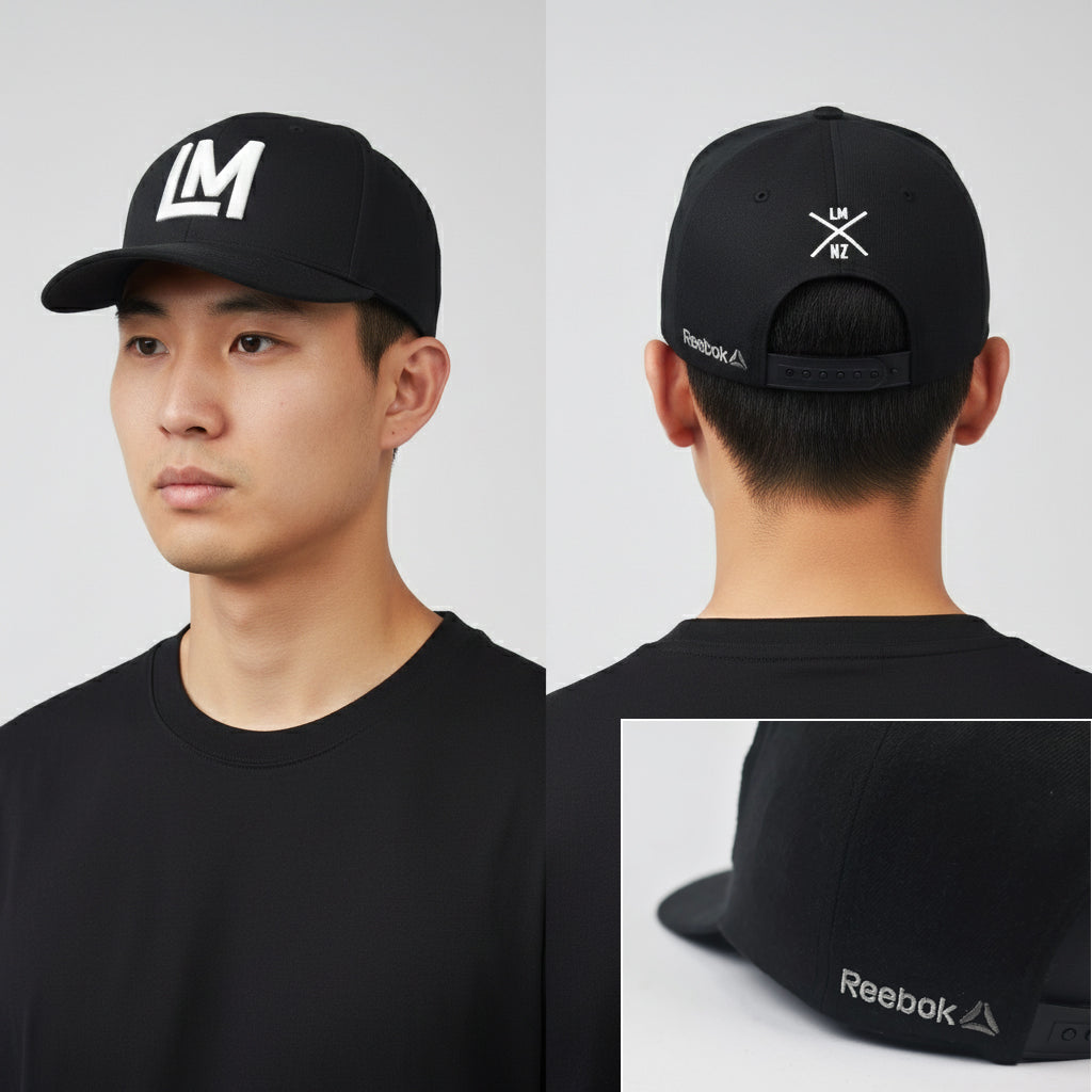 Vintage Reebok "Attitude Is Everything" Thrifted Snapback - Black | Size M-58