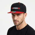 Vintage SpeedyRC Two-Tone Snapback - Red & Black Racing Cap