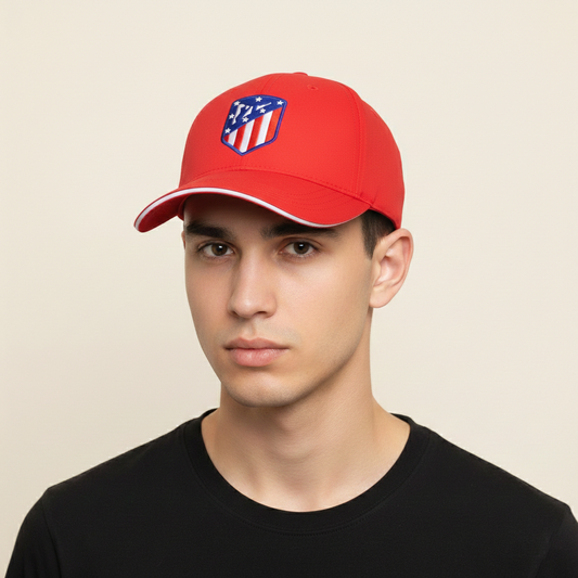 Official Atlético de Madrid Red Laser-Cut Breathable Thrifted Sports Hat