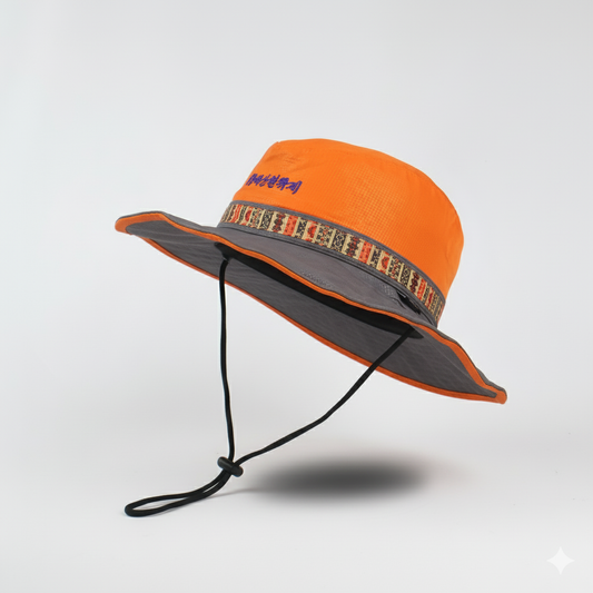 "Best" Outdoor Safari Hat - Orange/Grey (57-59cm)