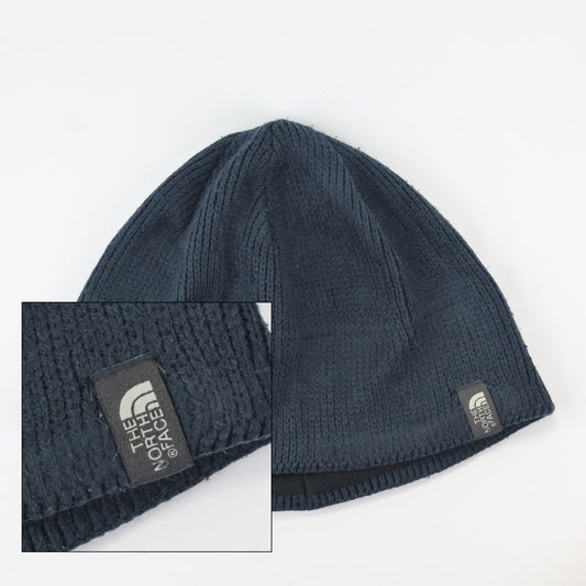 Premium The North Face Winter Thrifted Cap – Black Cuffed Logo Box Beanie