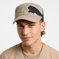 Puma Big Cat Raw Edge Utility Cap | Thrifted Khaki Streetwear Hat 57-59cm