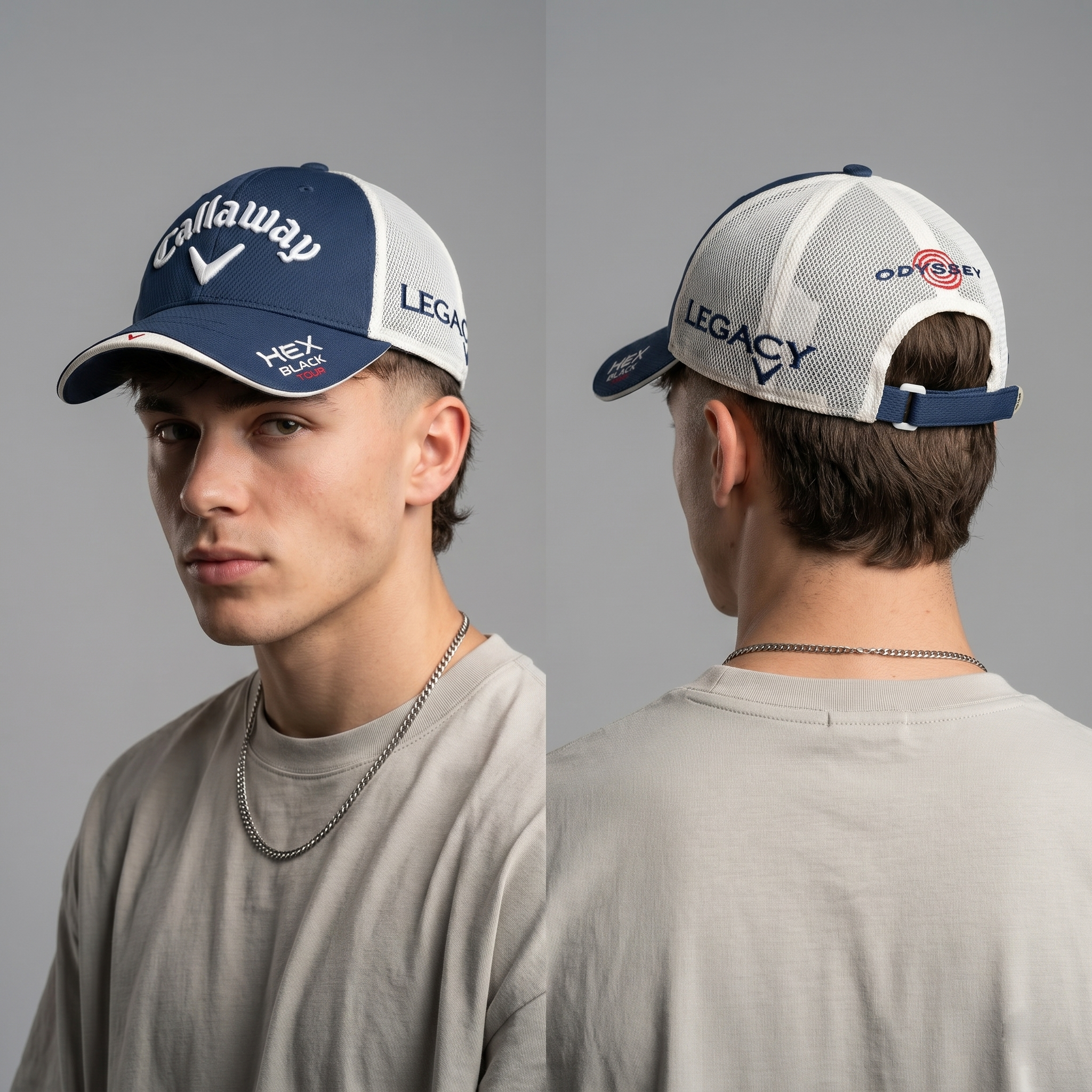 Thrifted Callaway Golf Mesh Cap | Navy & White Strapback