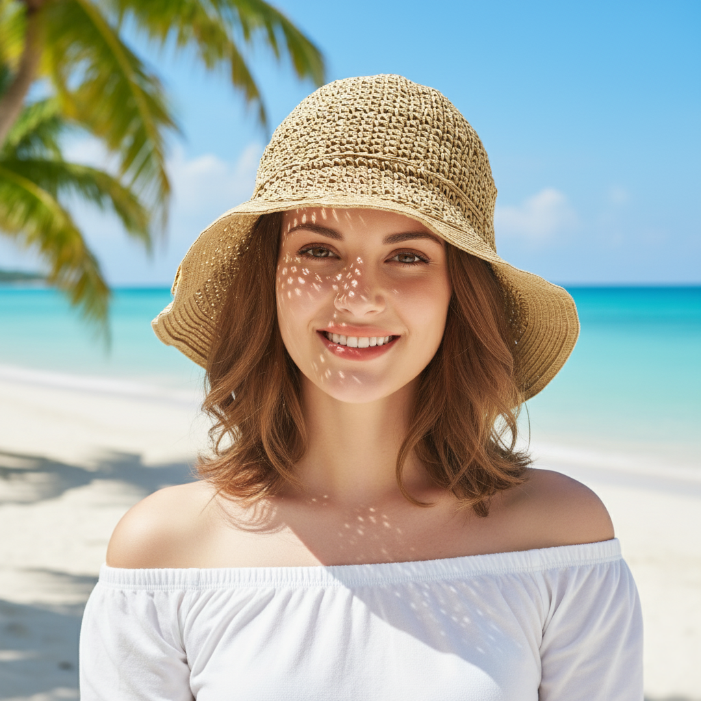 Natural Woven Sun Hat