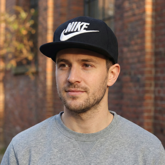 Nike Sportswear Snapback Thrifted Cap- Classic Black & White