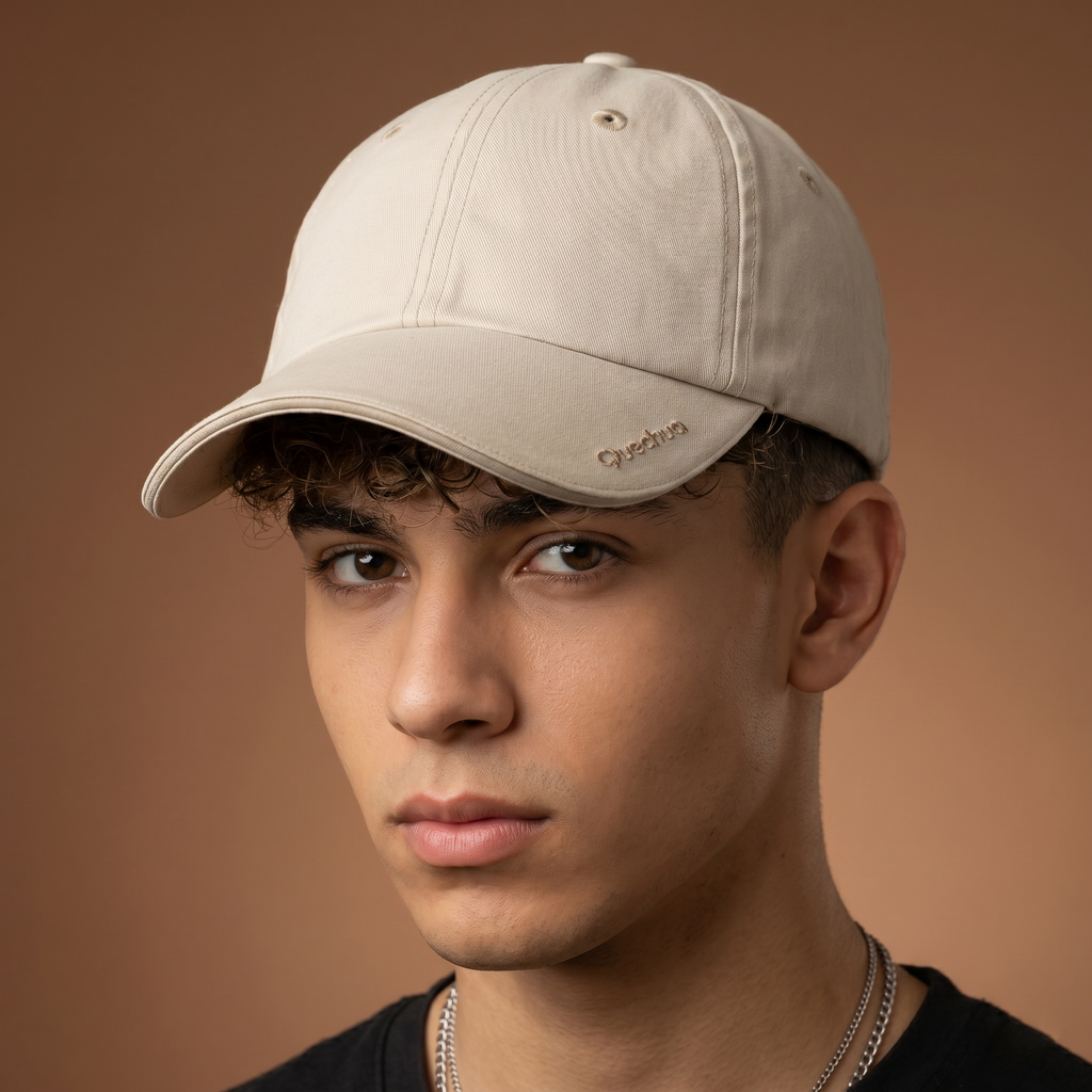 Thrifted Quechua Oxylane Minimalist Tan Outdoor Dad Hat