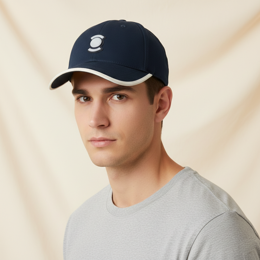 Thrifted W.Angle Sport Baseball Hat - Navy & Cream Two-Tone