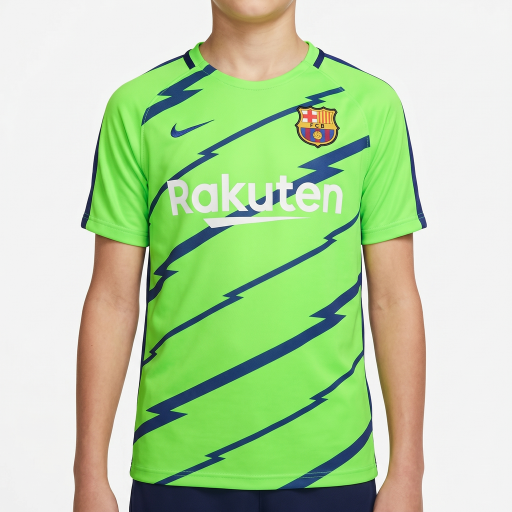 Thrifted FC Barcelona Messi #10 Nike Dri-FIT Jersey - Neon Green/Blue