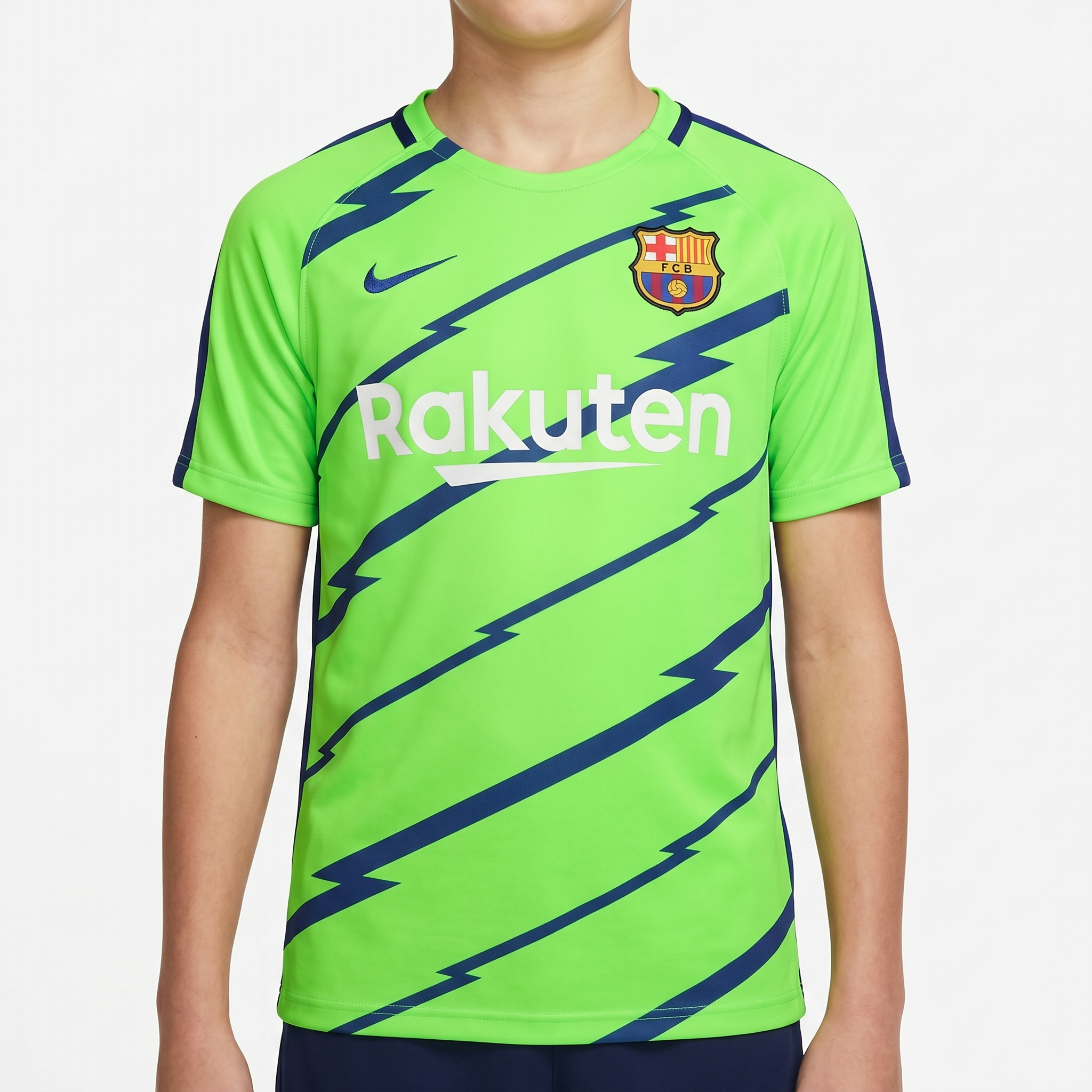 Thrifted FC Barcelona Messi #10 Nike Dri-FIT Jersey - Neon Green/Blue