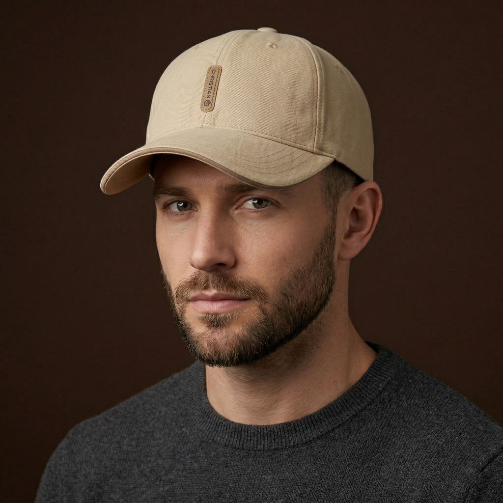 Premium Tan Canvas Dad Thrifted Hat - Christian Daniel Since 1984
