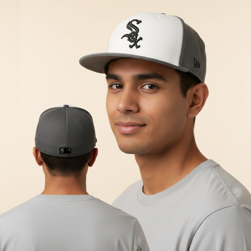 New Era 59FIFTY Chicago White Sox Thrifted Fitted Hat - Grey & White