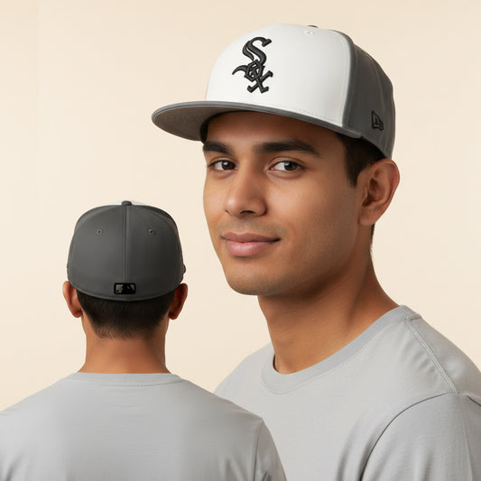 New Era 59FIFTY Chicago White Sox Thrifted Fitted Hat - Grey & White