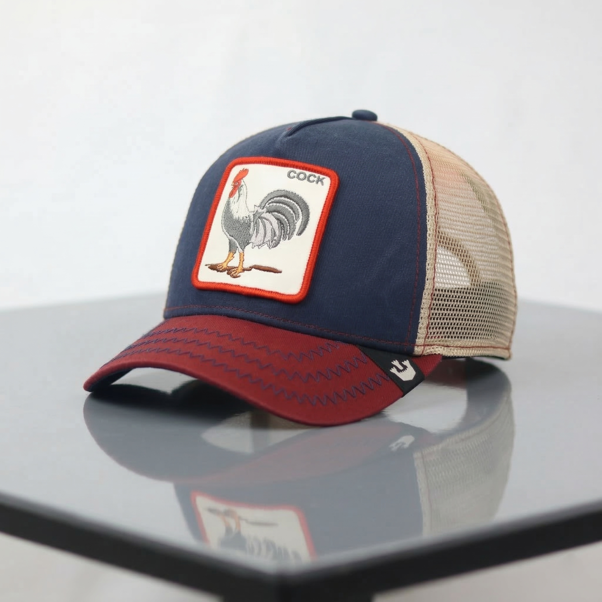Authentic Goorin Bros. Animal Farm Thrifted Snapback - Rooster Patch - One Size