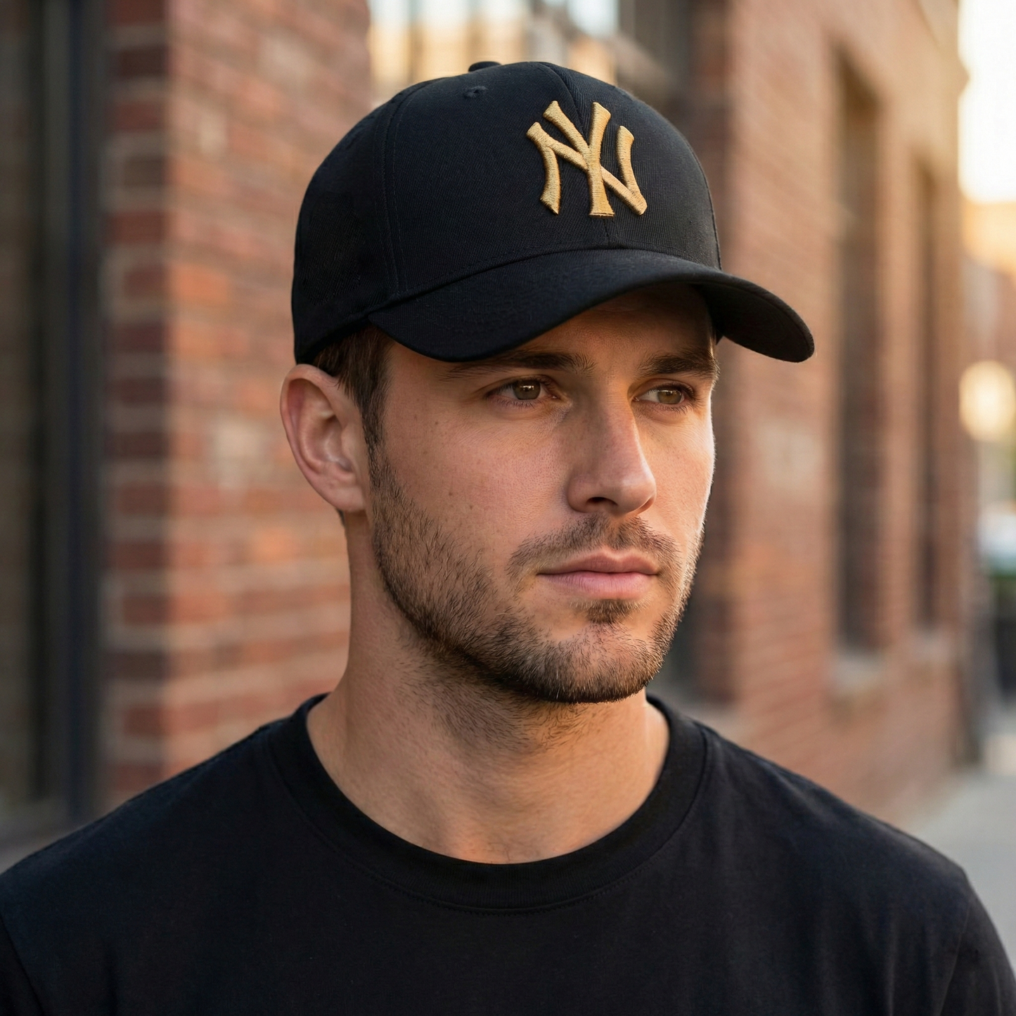 Vintage MLB New York Yankees Fitted Thrifted Cap - Black & Gold Edition