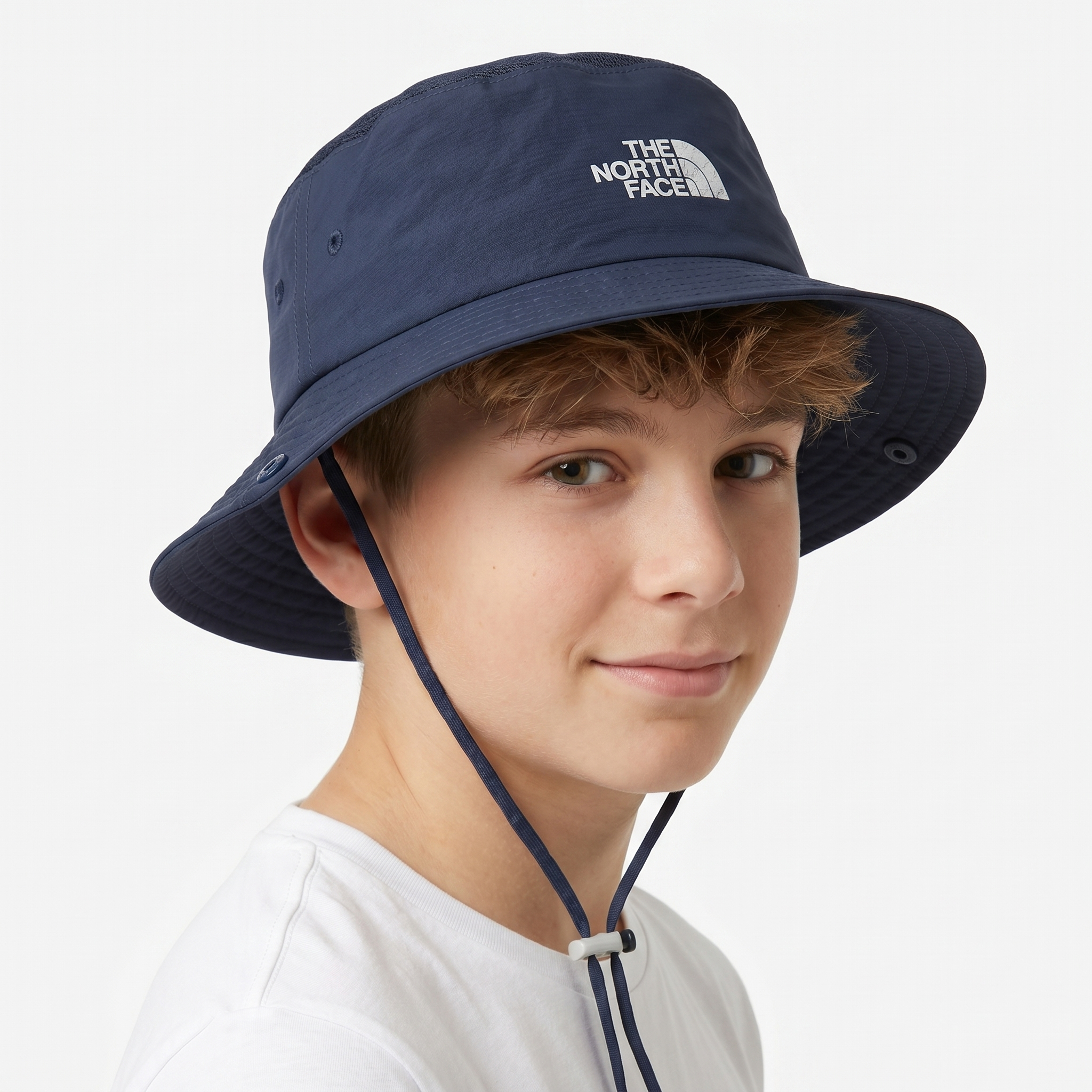 TNF Technical Navy Bucket Thrifted Hat - Breathable Mesh Crown Hiking Cap