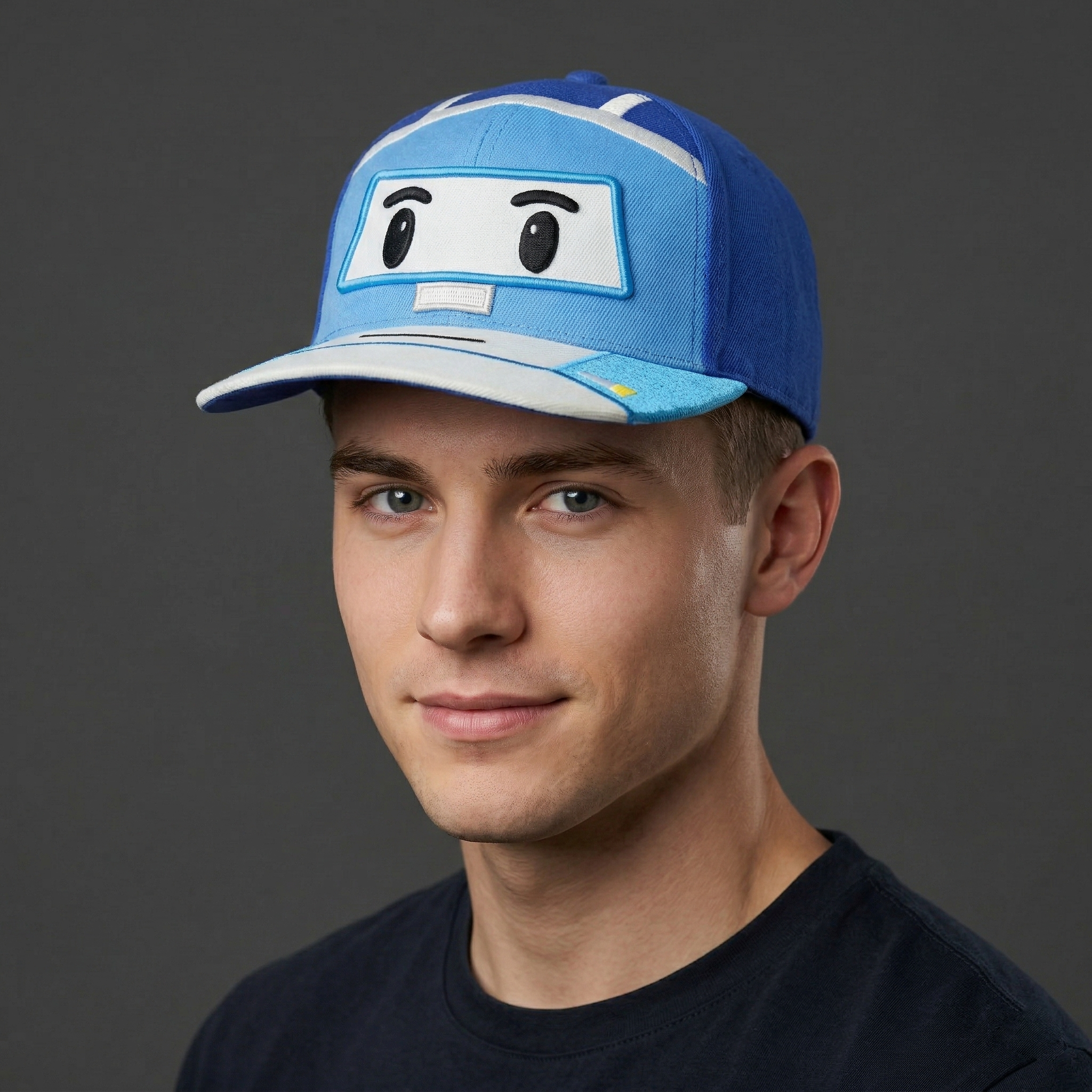 Vintage Robocar Poli "Poli" Embroidered Graphic Thrifted Cap - Blue