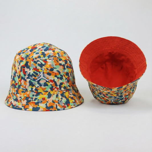 Nike Air Jordan 2-in-1 Bucket Hat | Retro Paint Splash Print & Solid Red