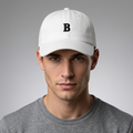 Thrifted Tony Cap Korea Cream Cotton Hat - Embroidered Initial