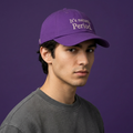 "It's Natural. Period." Purple Embroidered Dad Thrifted Hat
