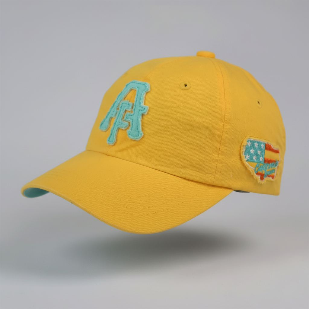 Yellow Cap with USA Patch - CHILD Size (53-55cm)