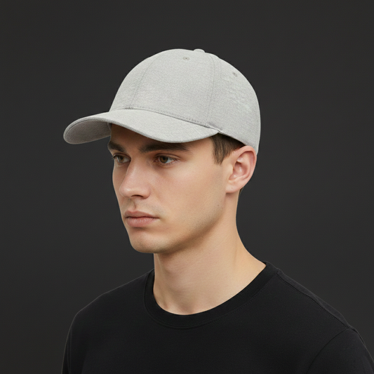 Premium State of Wow Grey Cotton Blend Thrifted Cap