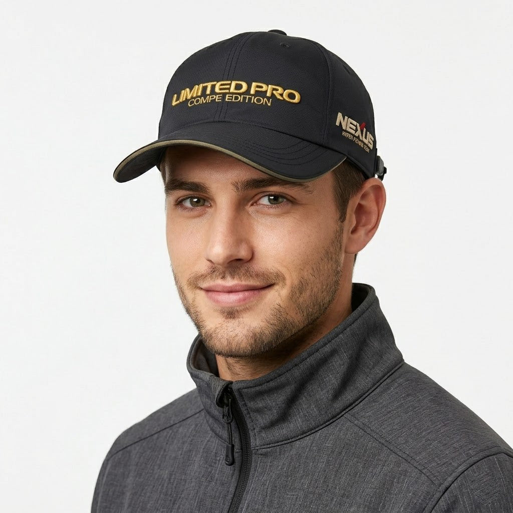 Shimano Nexus Limited Pro GORE-TEX Fishing Thrifted Hat - Black/Gold - Size 56-59cm