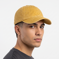 Thrifted Solid Mustard Yellow Vintage Washed Strapback Cap (56-58 cm)