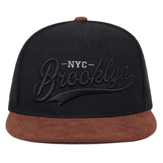 Vintage Brooklyn NYC Embroidered Thrifted Snapback Cap - Two-Tone