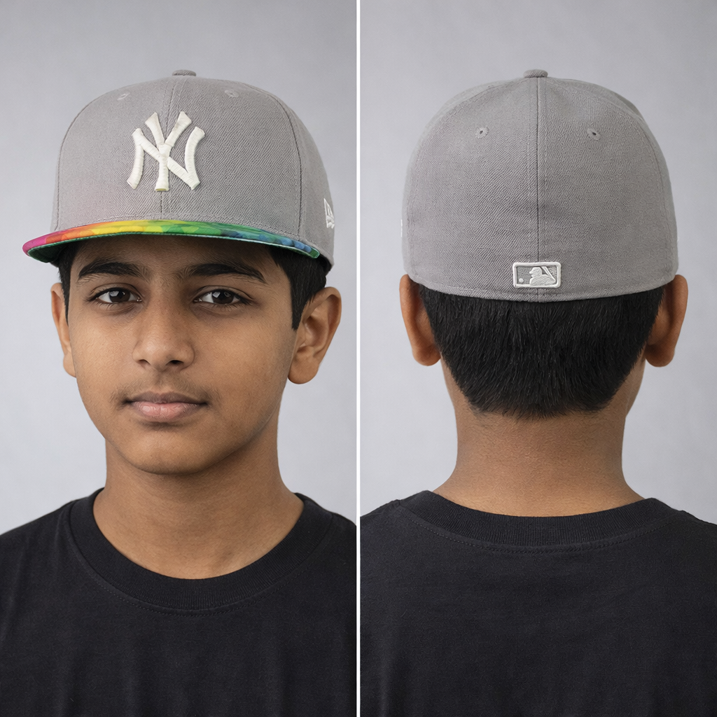New Era 59FIFTY NY Yankees Spectrum Visor Fitted Thrifted Cap – Grey