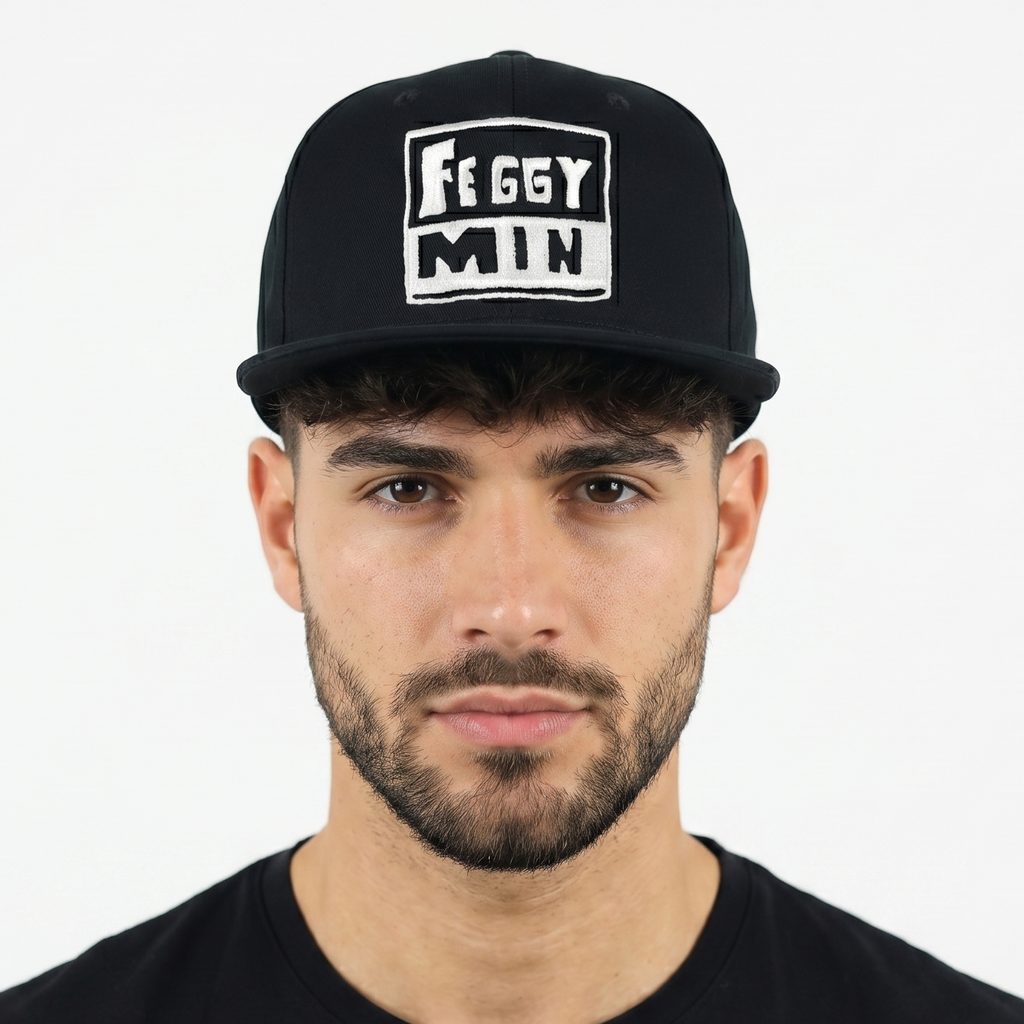 Vintage Feggy Min Black Snapback Hat
