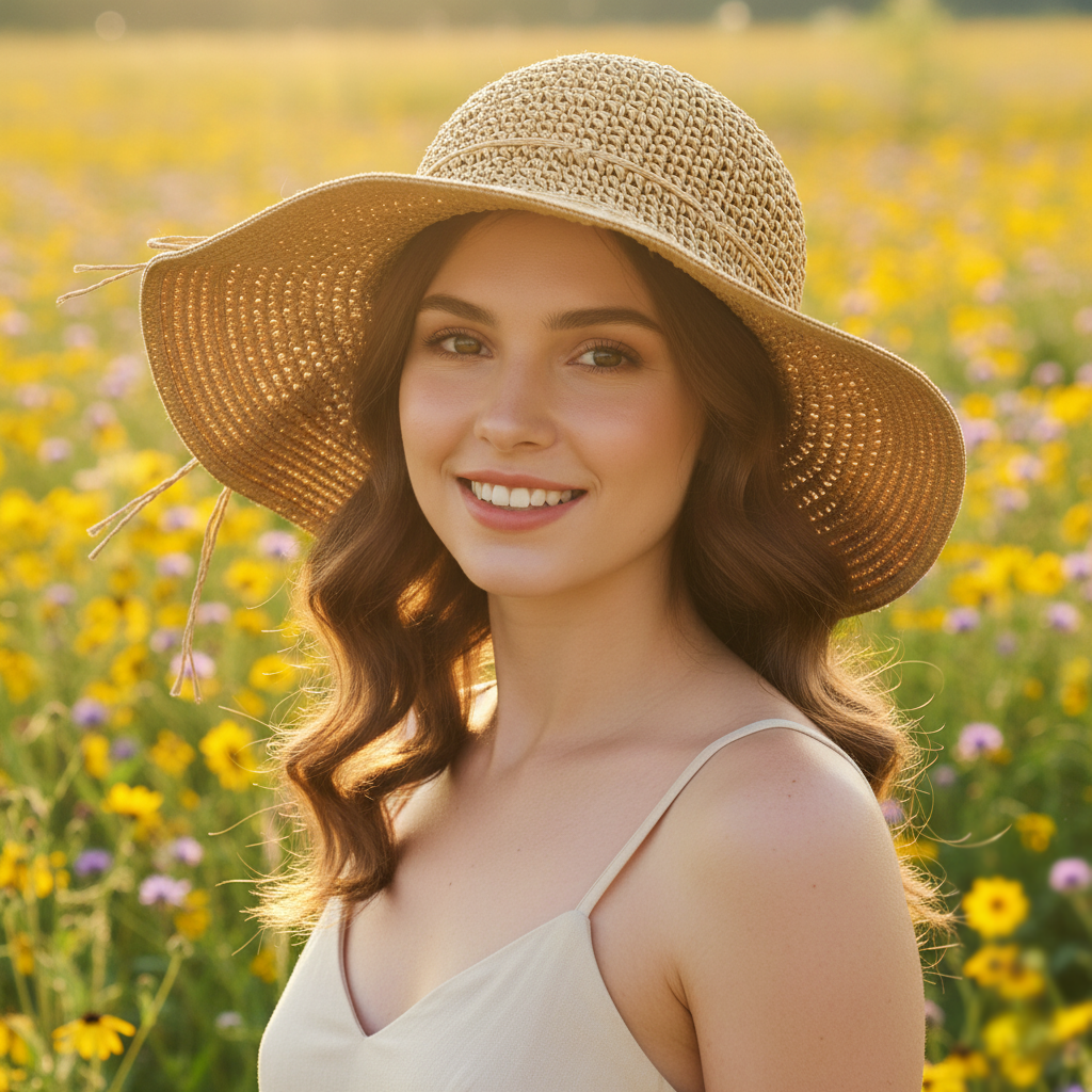 Natural Woven Sun Hat