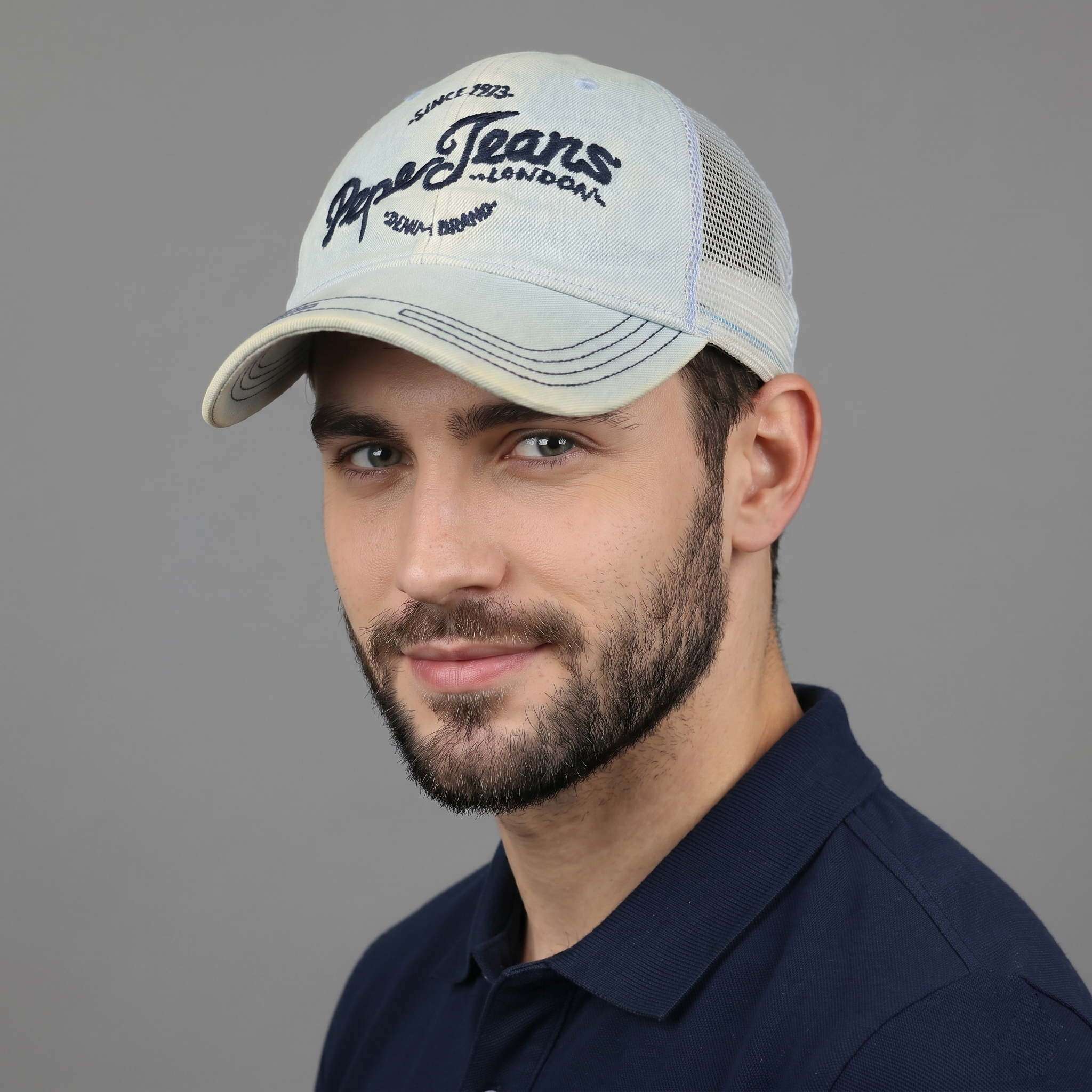 Y2K Aesthetic Pepe Jeans Blue Denim Trucker Thrifted Cap – Size 57-58cm