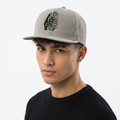 Last Kings Embroidered Pharaoh Logo Hat - Grey Snapback with Green Underbrim