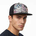 Retro Calavera Graphic Print Streetwear Hat