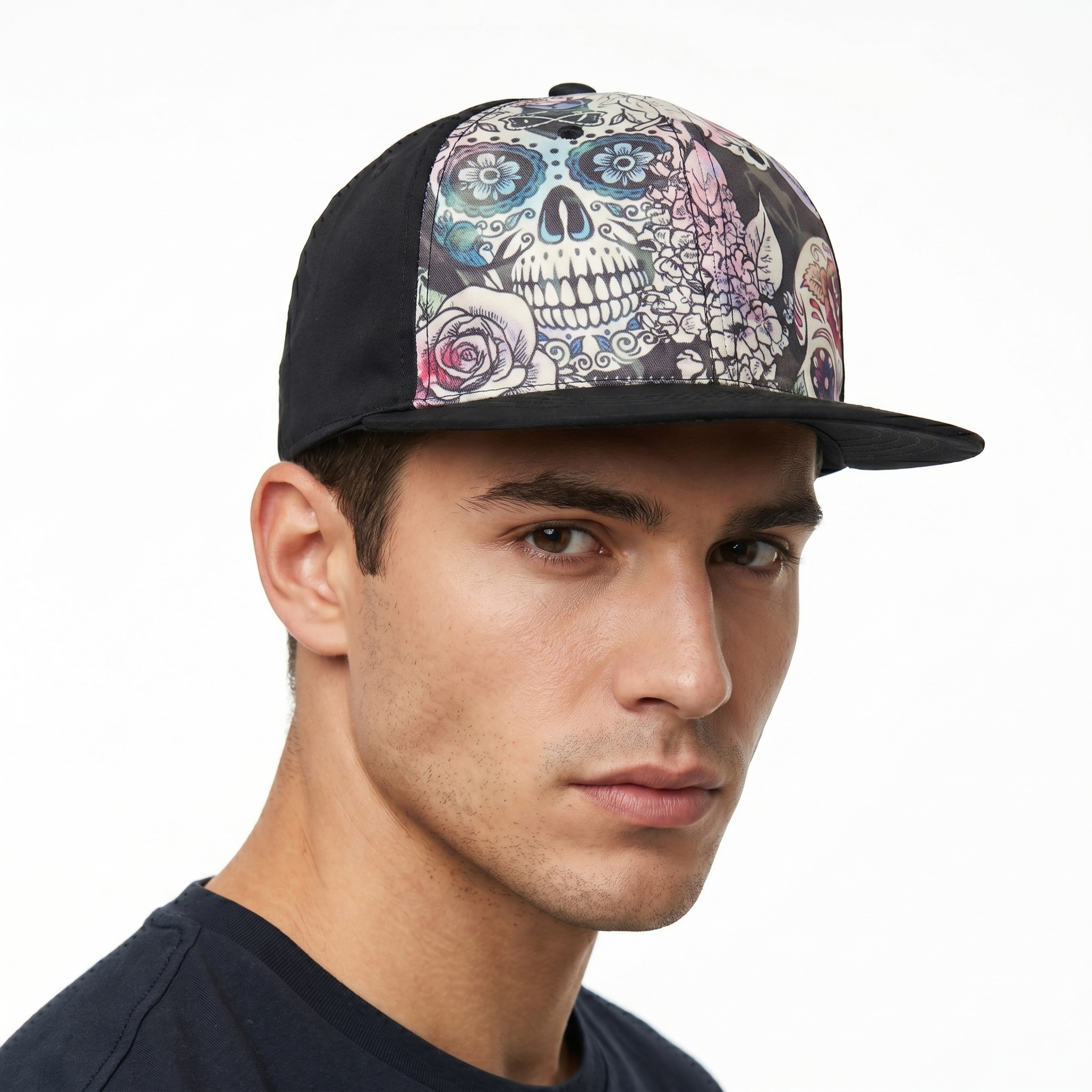 Retro Calavera Graphic Print Streetwear Hat